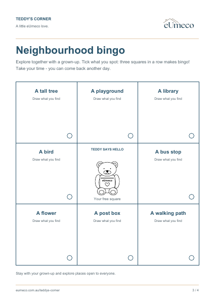 Preview of Neighbourhood bingo